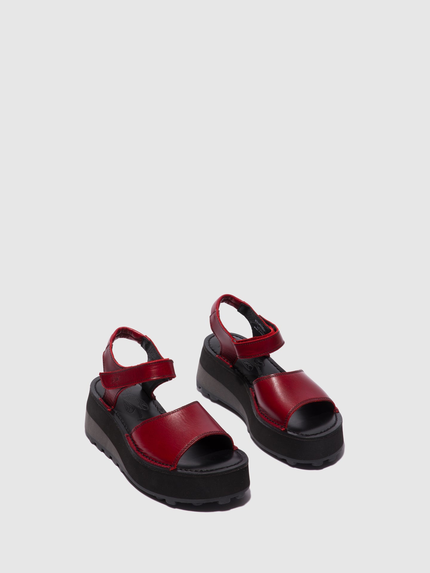 Fly London Velcro Sandals HOST483FLY RED/BLACK